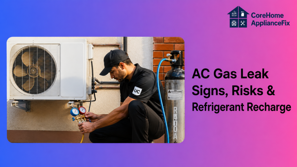 AC Gas Leak Signs, Risks & Refrigerant Recharge