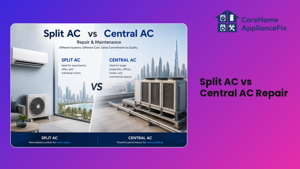 Split AC vs Central AC Repair